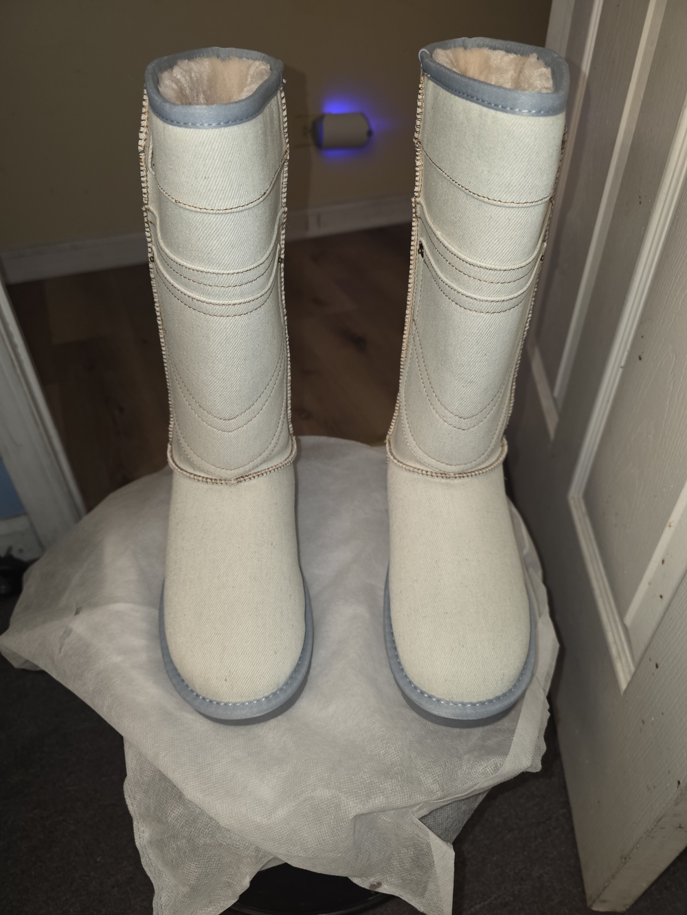 Women’s Denim Winter Tall Shearling Boots
